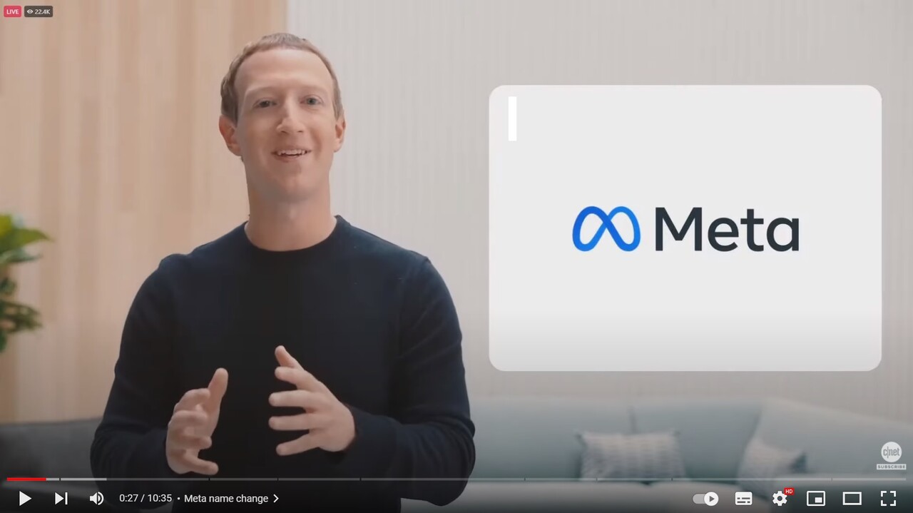 마크 저커버그 페이스북 CEO가 '메타'를 설명하고 있다. 출처=메타 공식 설명 유튜브 캡처