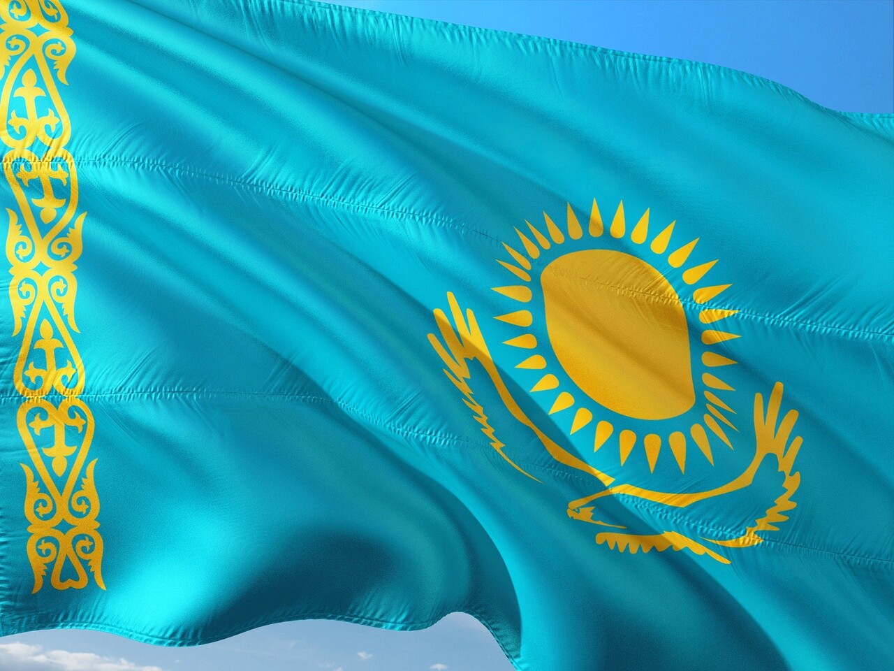 카자흐스탄 국기. 출처=jorono/Pixabay