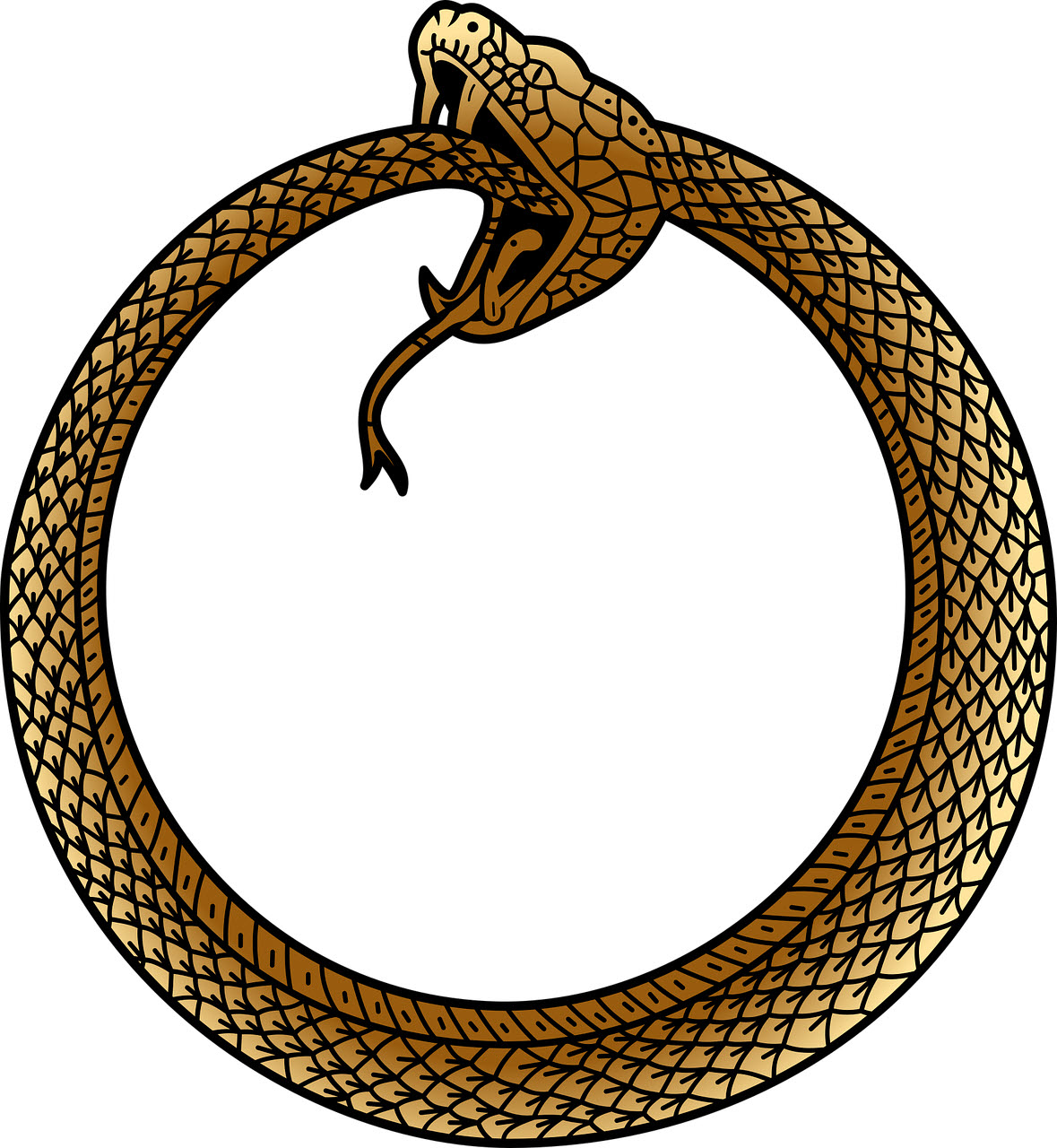 자신의 꼬리를 먹는 뱀 우로보로스. 출처=pixabay